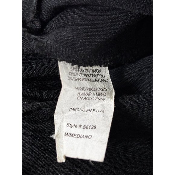 Forever 21 Womens Black A-Line Skirt With Side Slit Medium Rayon Blend - Picture 7 of 7